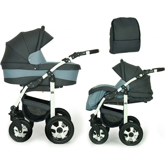 Коляска детская VERDI Babies Arcoo 2в1 цвет 3 (черный с голубым) черная рама 2020000002901 Коляска детская VERDI Babies Arcoo 2в1 цвет 3 (черный с голубым) черная рама 2020000002901