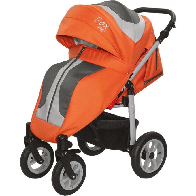 Коляска VERDI Babies Fox, без сумки, оранжевая 2020000001355 Коляска VERDI Babies Fox, без сумки, оранжевая 2020000001355