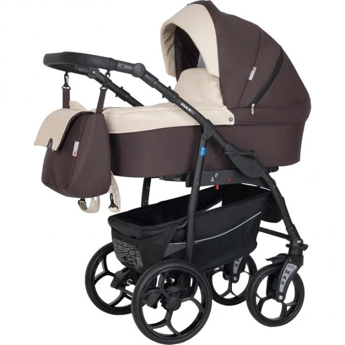 Коляска VERDI Babies Max Plus 3 в 1, коричневая с бежевой вставкой 2020000003120 Коляска VERDI Babies Max Plus 3 в 1, коричневая с бежевой вставкой 2020000003120