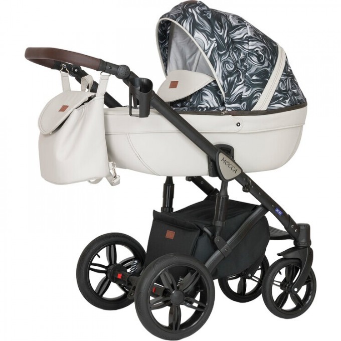 Коляска VERDI Babies Mocca 3 в 1, белый с абстракциекй черно-белыми волнами 2020000002130 Коляска VERDI Babies Mocca 3 в 1, белый с абстракциекй черно-белыми волнами 2020000002130