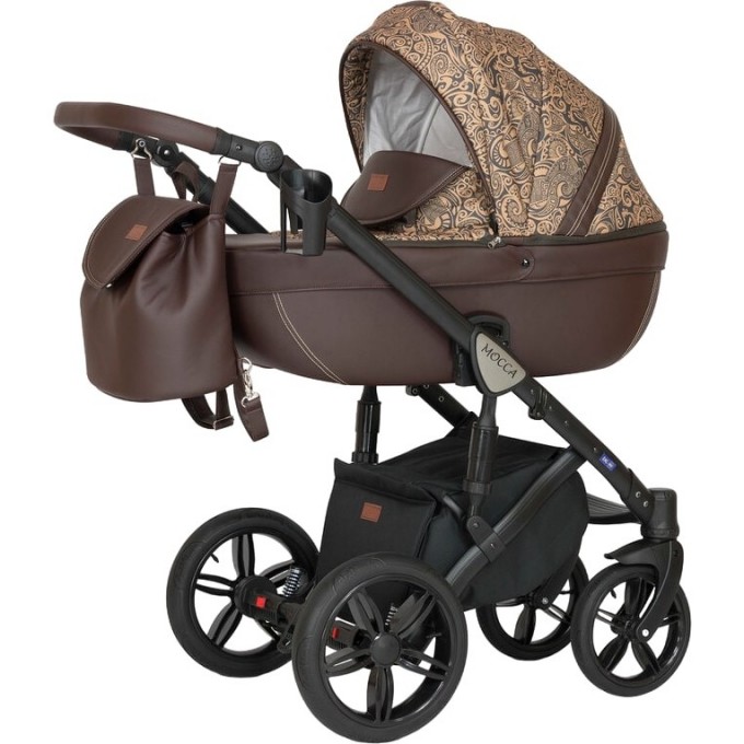 Коляска VERDI Babies Mocca 3 в 1, шоколадный с узором 2020000002208 Коляска VERDI Babies Mocca 3 в 1, шоколадный с узором 2020000002208