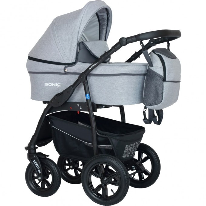 Коляска VERDI Babies Sonic Plus 3 в 1, светлая текстура льна 2020000002352 Коляска VERDI Babies Sonic Plus 3 в 1, светлая текстура льна 2020000002352