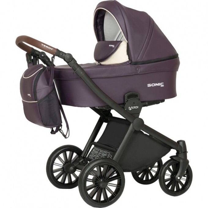 Коляска VERDI Babies Sonic Soft 3 в 1, сливовая 2020000002369 Коляска VERDI Babies Sonic Soft 3 в 1, сливовая 2020000002369