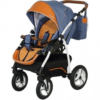 Коляска VERDI Bello, синий с оранжевым Коляска VERDI Bello, синий с оранжевым