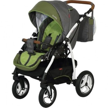 Коляска VERDI Bello, темно-серый с зеленым Коляска VERDI Bello, темно-серый с зеленым