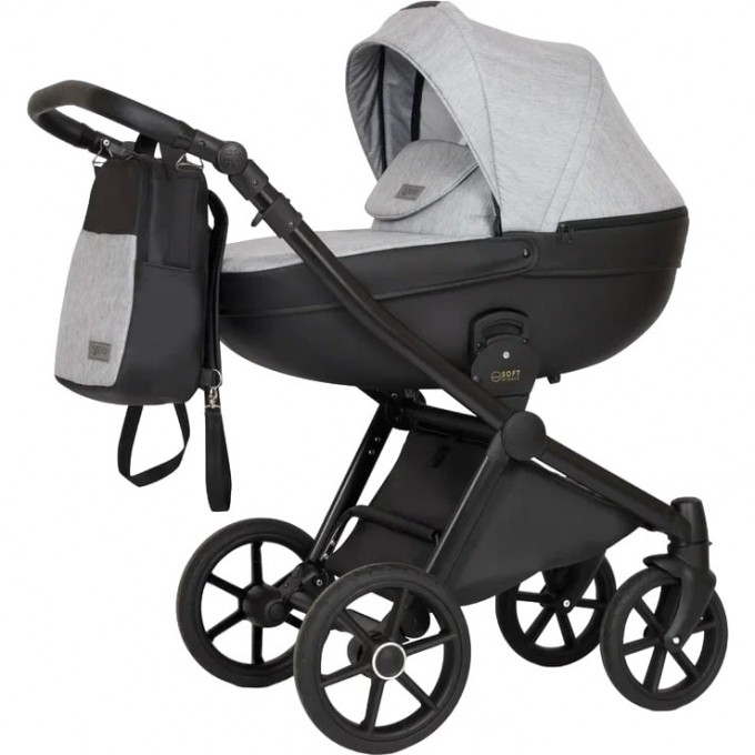 Коляска VERDI Mirage Soft 3 в 1, светло-серый с черным 2020000002482 Коляска VERDI Mirage Soft 3 в 1, светло-серый с черным 2020000002482