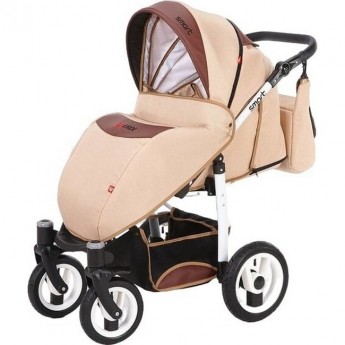 Коляска VERDI Smart 3 в 1, молочная с коричневой вставкой Коляска VERDI Smart 3 в 1, молочная с коричневой вставкой