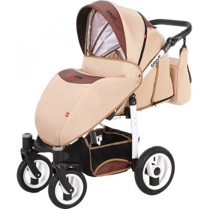 Коляска VERDI Smart 3 в 1, молочная с коричневой вставкой 2790000073989 Коляска VERDI Smart 3 в 1, молочная с коричневой вставкой 2790000073989